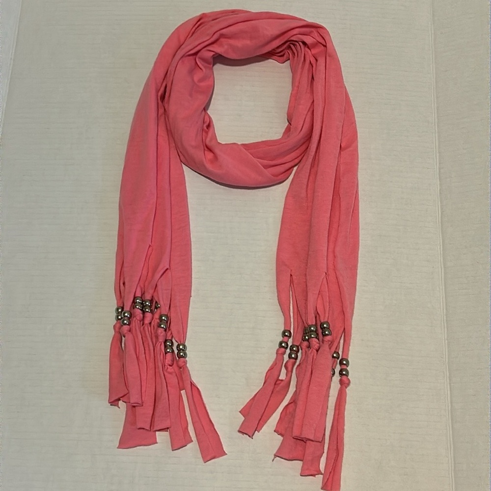 Barbie Pink Beaded Women's Scarf